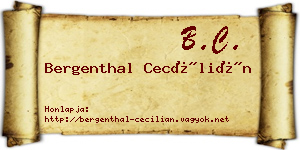 Bergenthal Cecílián névjegykártya